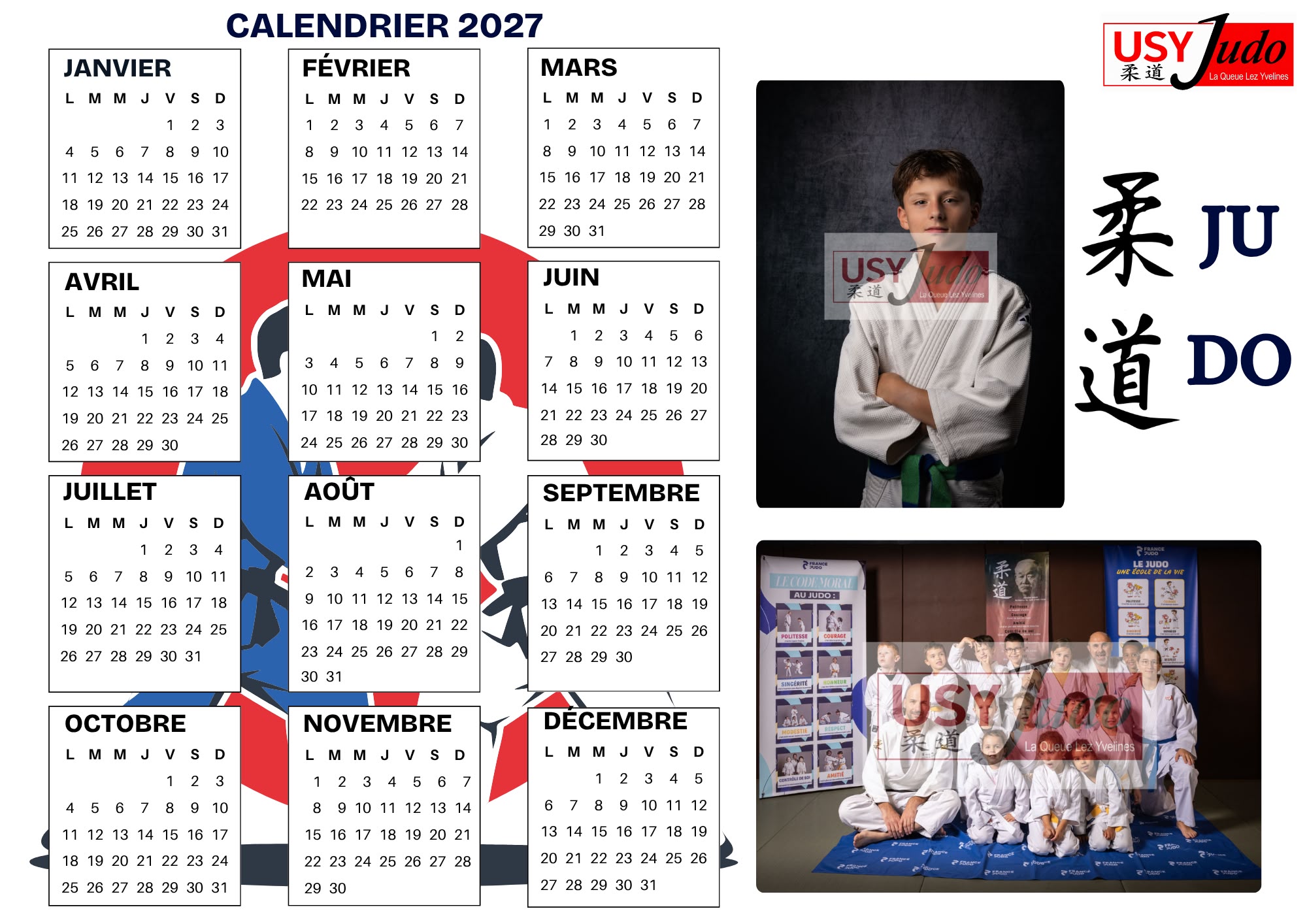 Calendrier Usy judo 26-27